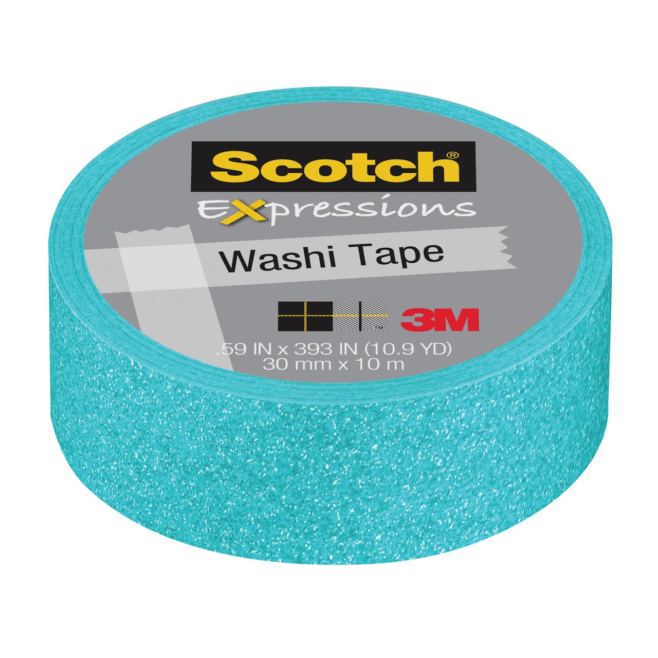 12 Pack: 3M Scotch&#xAE; Expressions Pastel Blue Glitter Washi Tape
